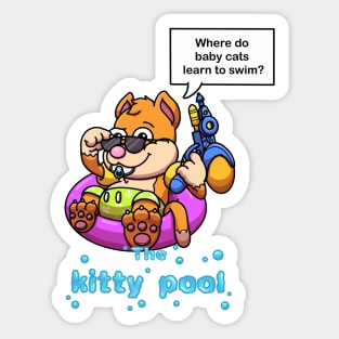 Where Do Baby Cats Learn To Swim? Sticker